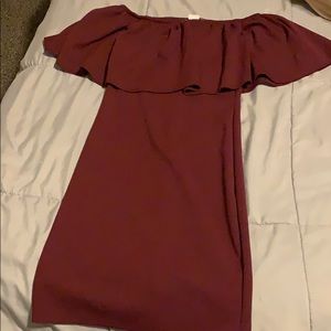 burgundy dress
